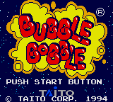 Bubble Bobble (USA, Europe) Title Screen